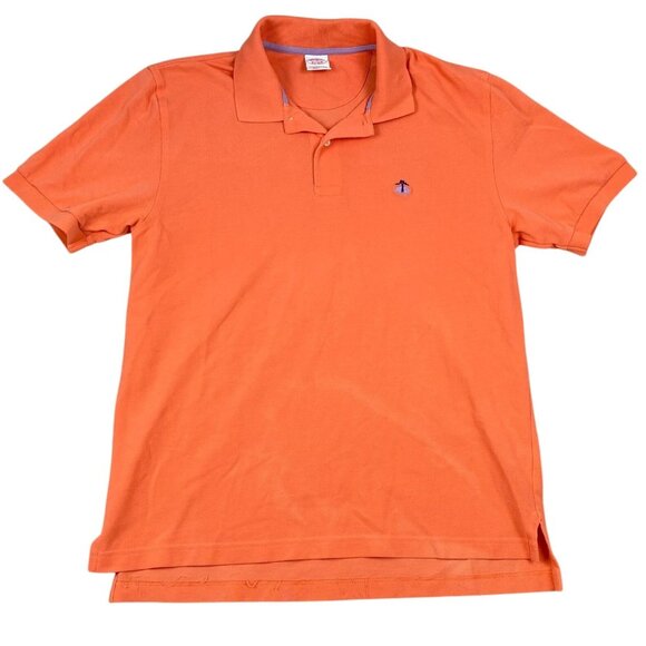 Brooks Brothers Mens Polo Shirt M Orange Performance 100% Cotton Original Fit Em - Picture 1 of 13